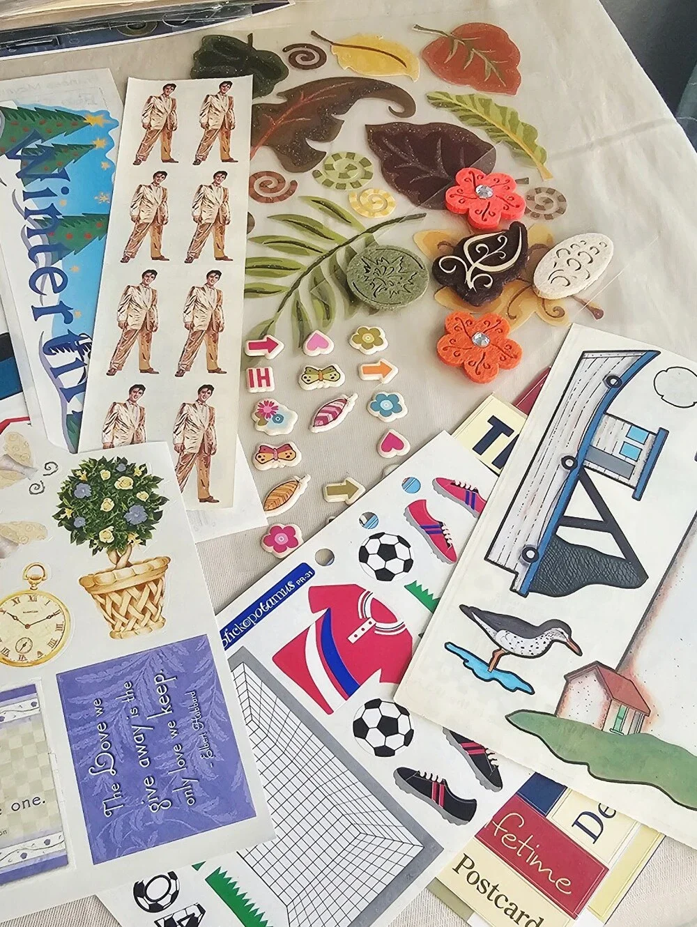 Huge Scrapbooking Supplies Craft Lot Stickers Embellishments Die Cuts